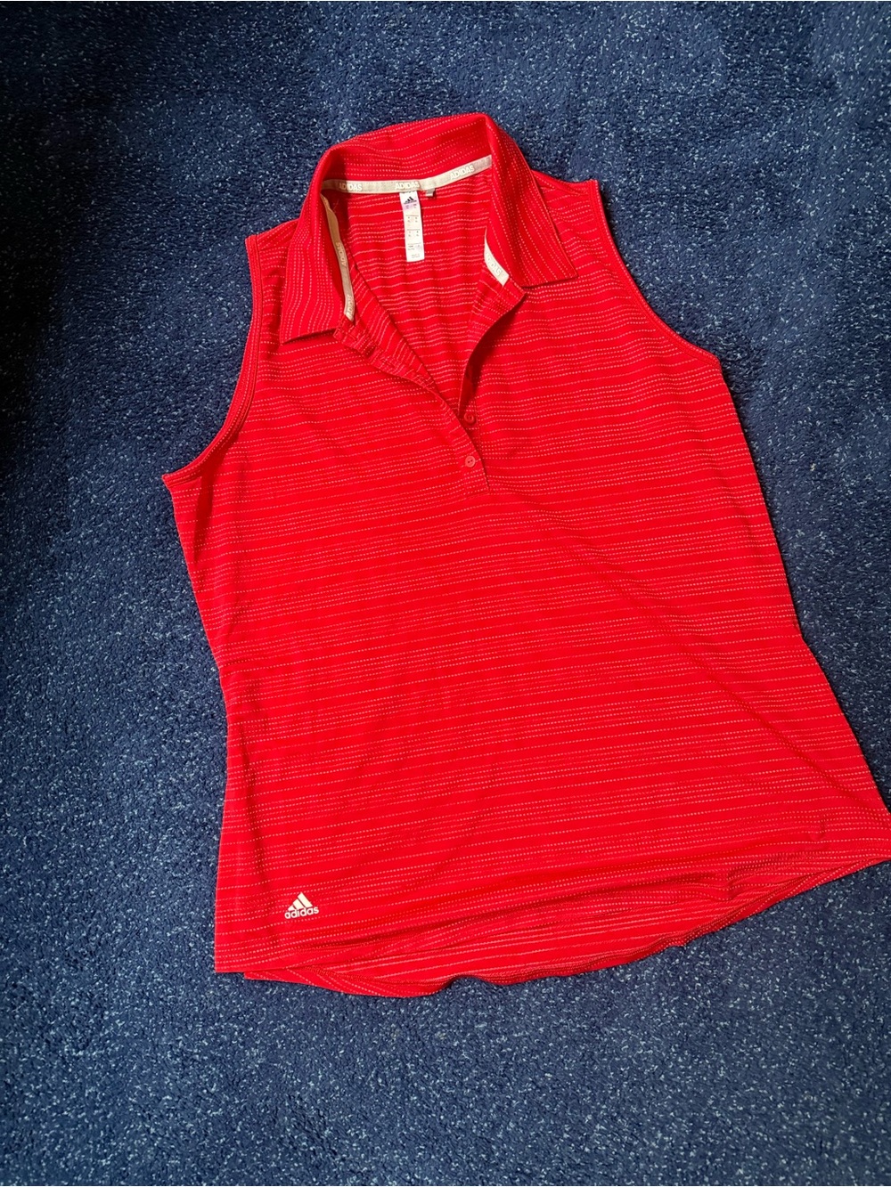 Adidas women’s golf pickleball tennis sleeveless tank shirt buttons size XL